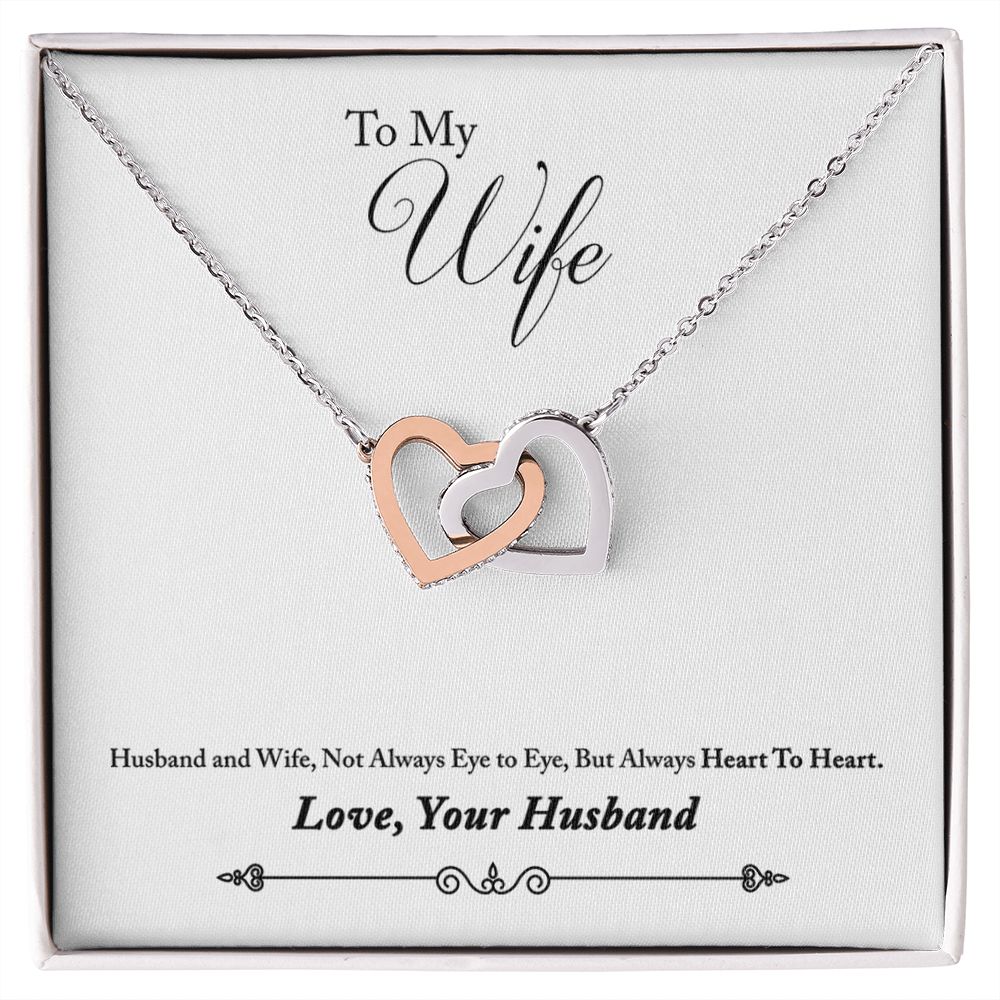 To My Wife Heart to Heart Inseparable Necklace-Express Your Love Gifts