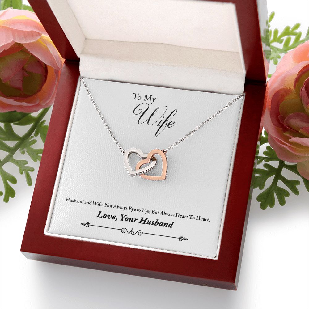 To My Wife Heart to Heart Inseparable Necklace-Express Your Love Gifts