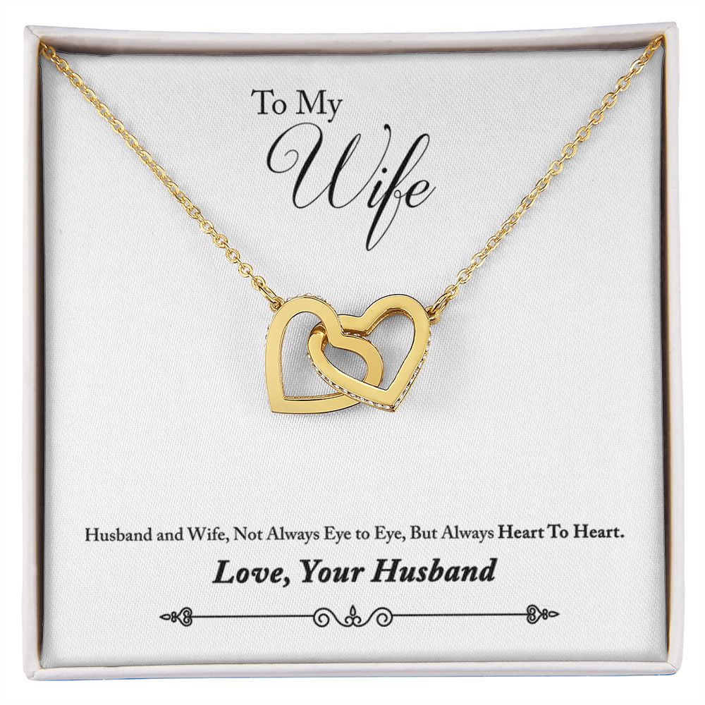 To My Wife Heart to Heart Inseparable Necklace-Express Your Love Gifts