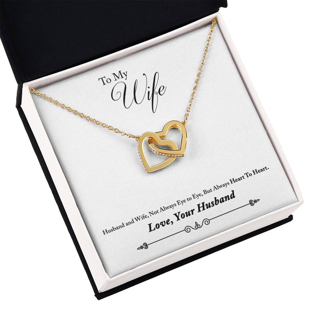 To My Wife Heart to Heart Inseparable Necklace-Express Your Love Gifts