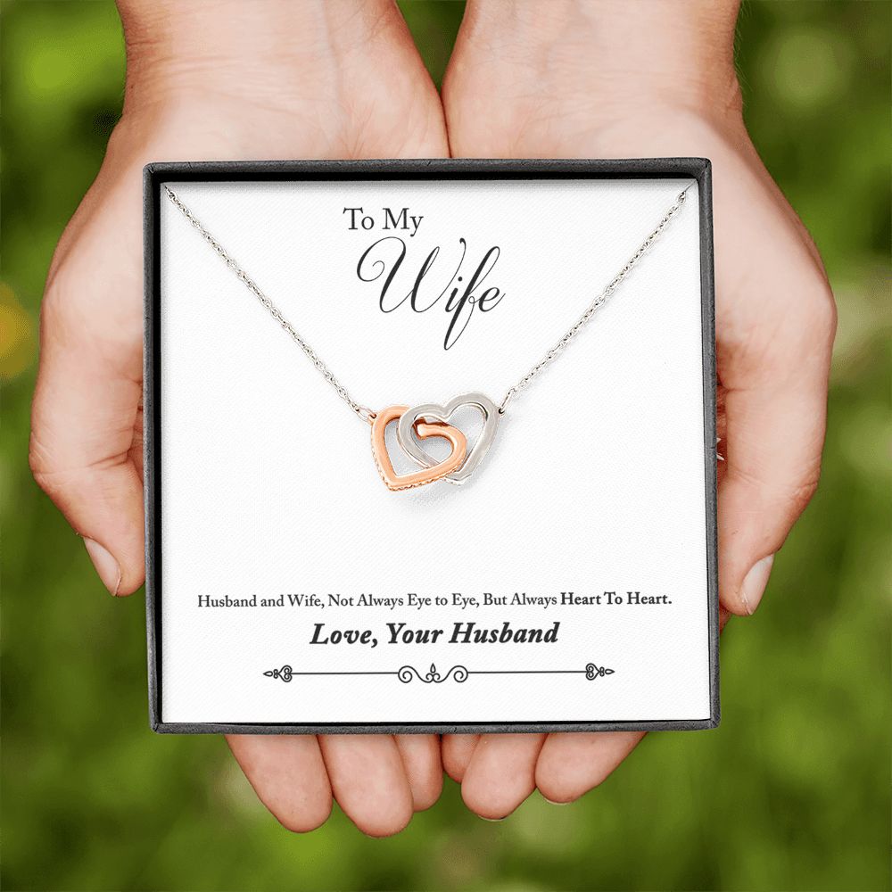 To My Wife Heart to Heart Inseparable Necklace-Express Your Love Gifts