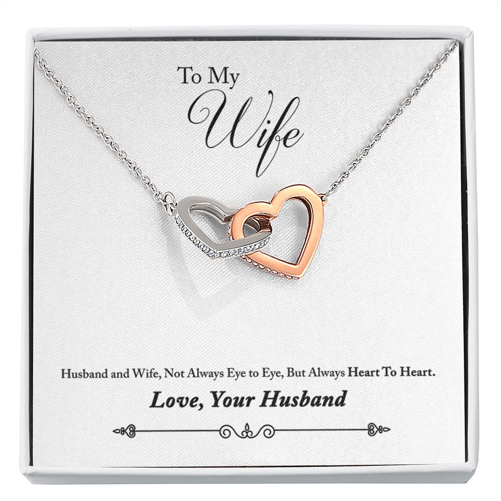 To My Wife Heart to Heart Inseparable Necklace-Express Your Love Gifts