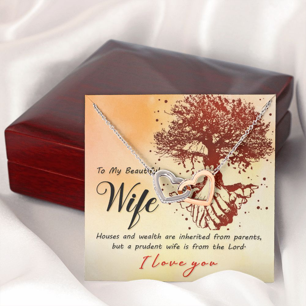 To My Wife House and Wealth Inseparable Necklace-Express Your Love Gifts