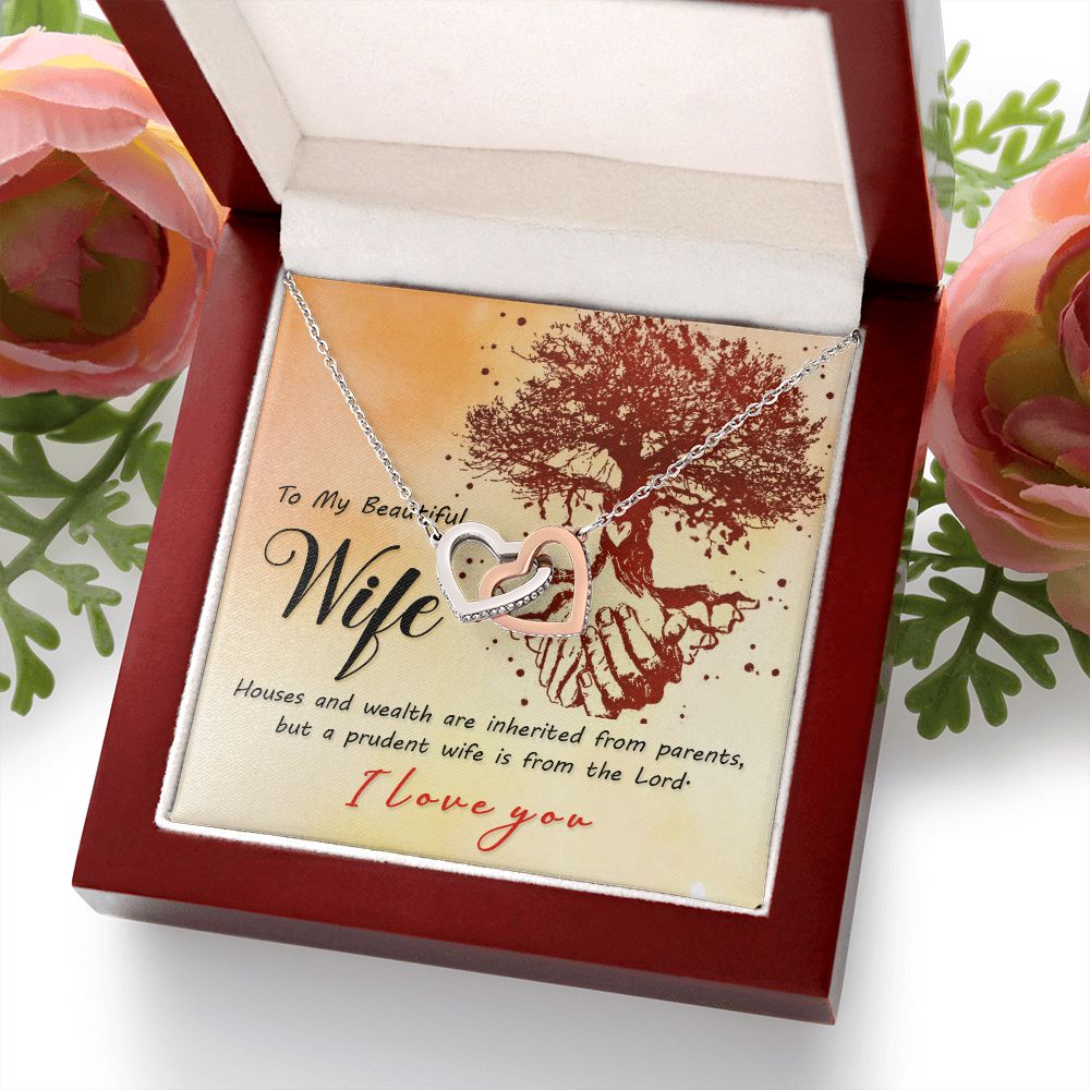 To My Wife House and Wealth Inseparable Necklace-Express Your Love Gifts