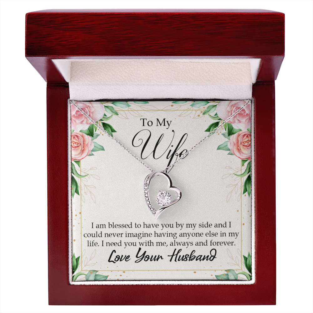 To My Wife I Am Blessed to Have You Forever Necklace w Message Card-Express Your Love Gifts