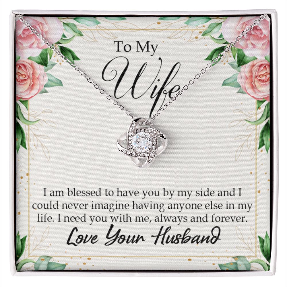To My Wife I Am Blessed to Have You Infinity Knot Necklace Message Card-Express Your Love Gifts