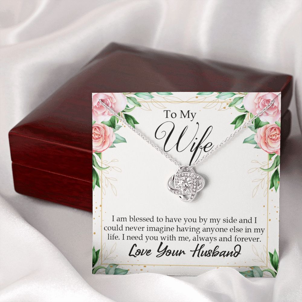 To My Wife I Am Blessed to Have You Infinity Knot Necklace Message Card-Express Your Love Gifts