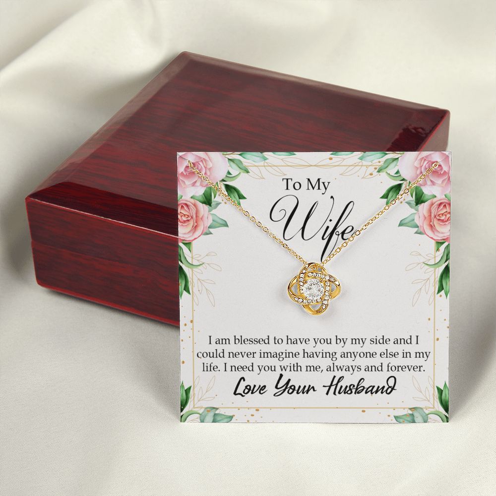 To My Wife I Am Blessed to Have You Infinity Knot Necklace Message Card-Express Your Love Gifts