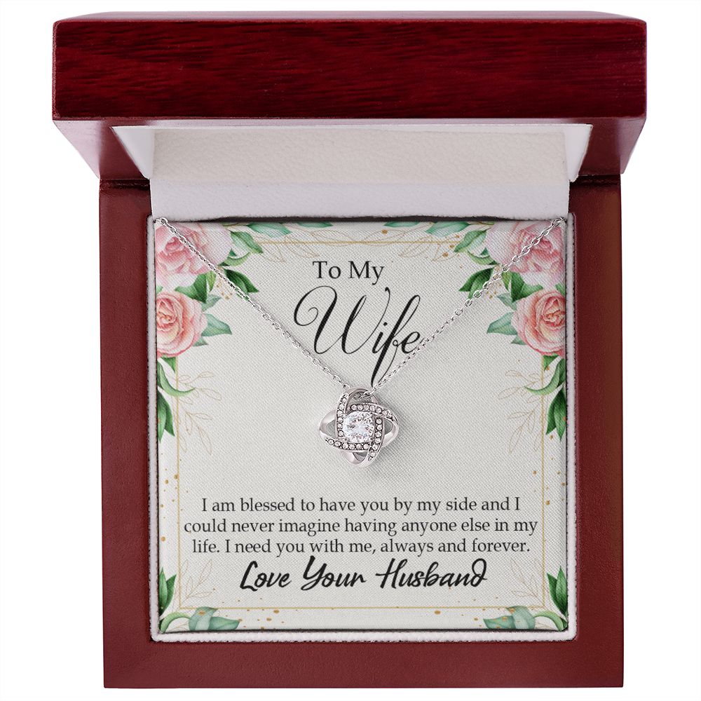 To My Wife I Am Blessed to Have You Infinity Knot Necklace Message Card-Express Your Love Gifts