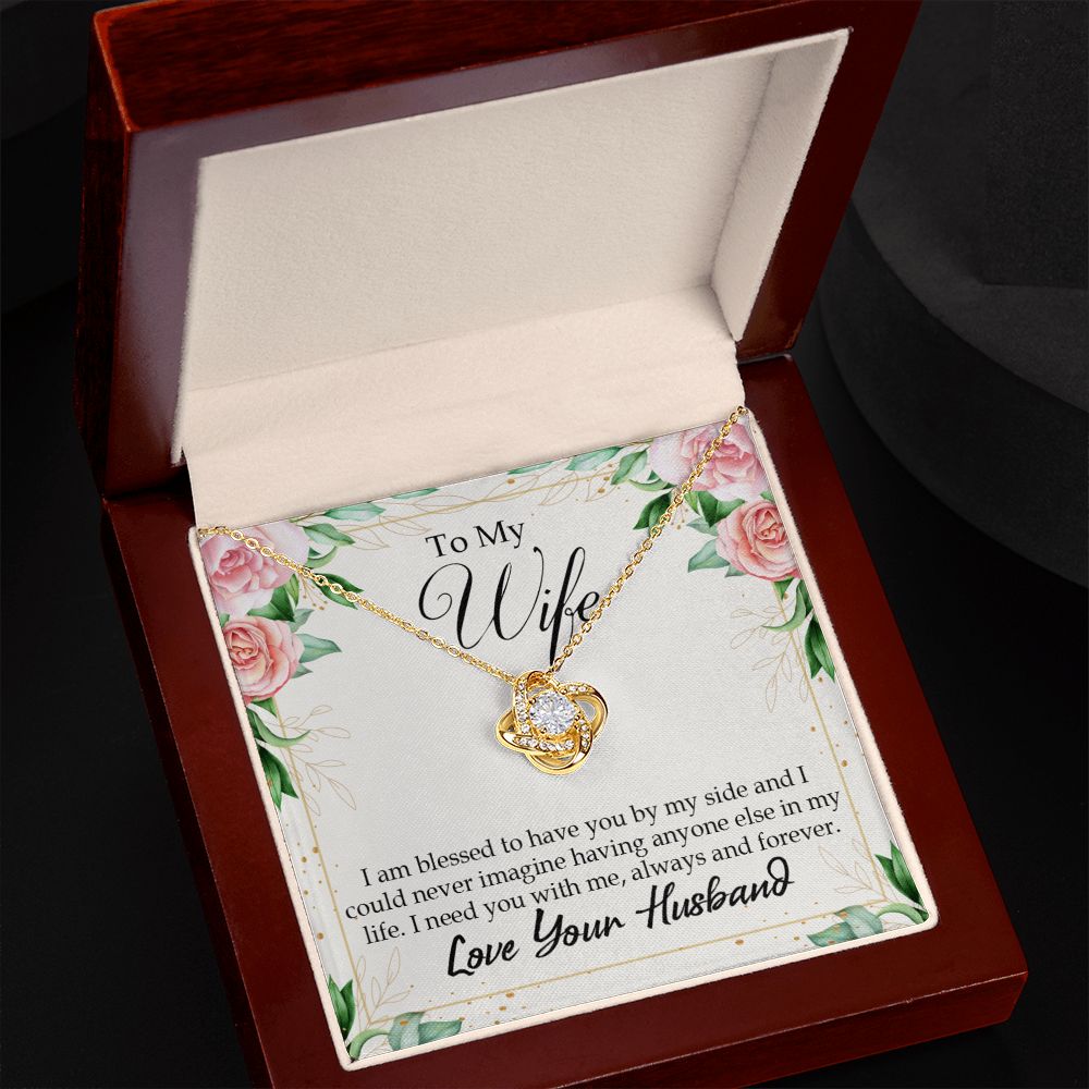 To My Wife I Am Blessed to Have You Infinity Knot Necklace Message Card-Express Your Love Gifts