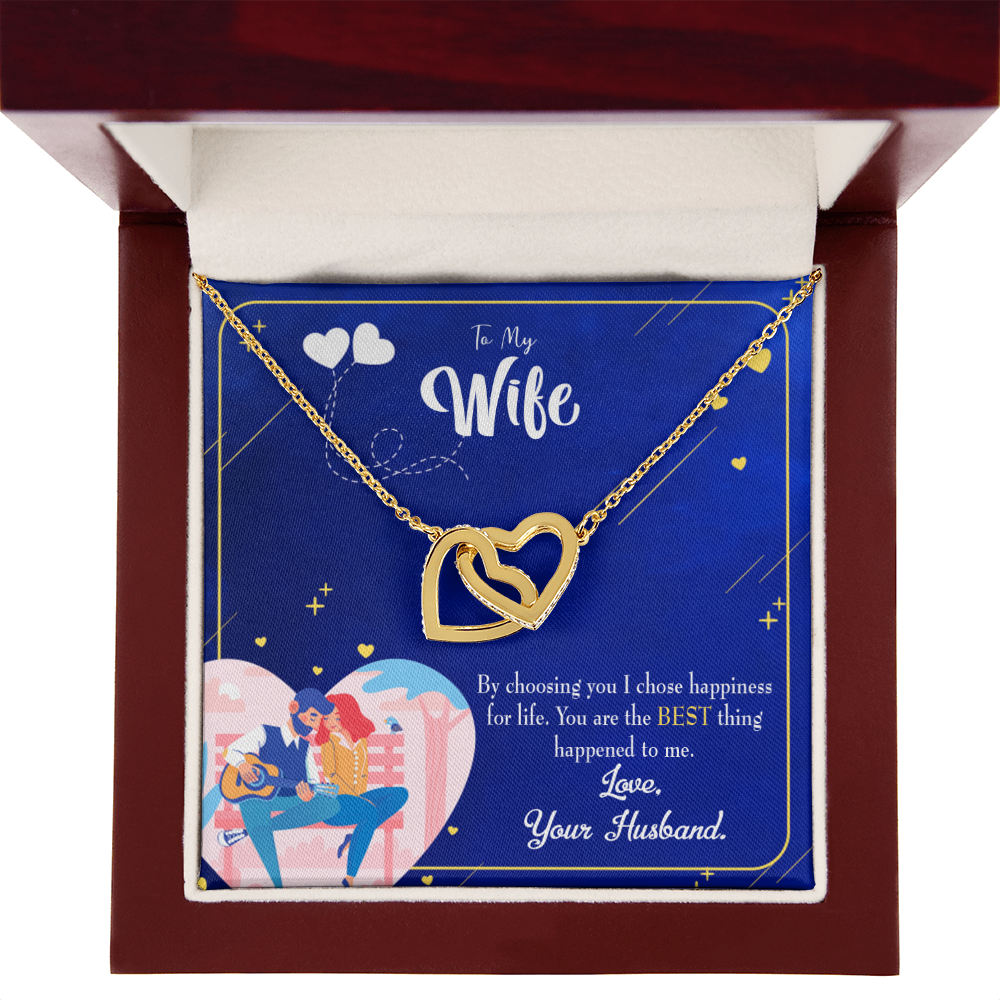 To My Wife I Chose Happiness Inseparable Necklace-Express Your Love Gifts