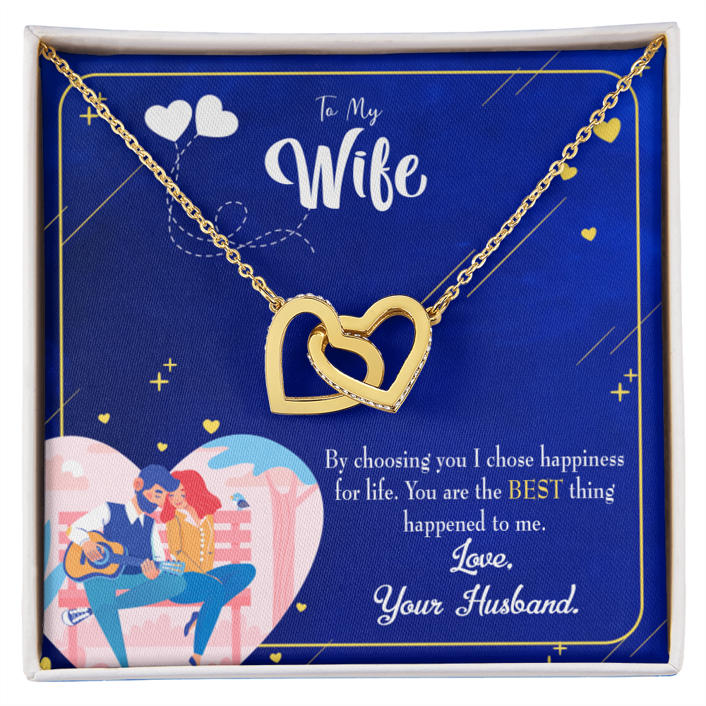 To My Wife I Chose Happiness Inseparable Necklace-Express Your Love Gifts