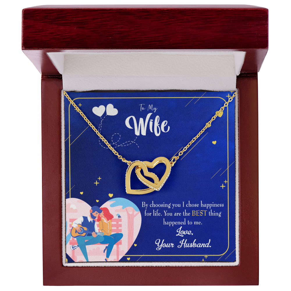 To My Wife I Chose Happiness Inseparable Necklace-Express Your Love Gifts