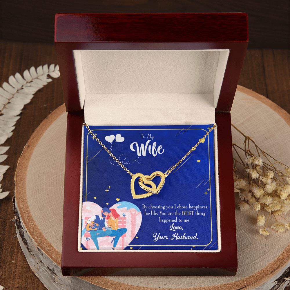 To My Wife I Chose Happiness Inseparable Necklace-Express Your Love Gifts