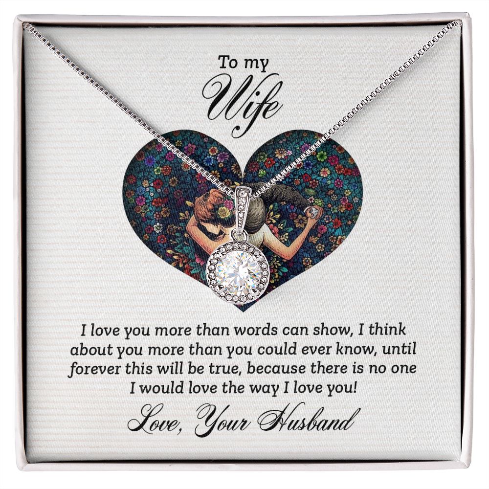 To My Wife I Love You More Eternal Hope Necklace Message Card-Express Your Love Gifts