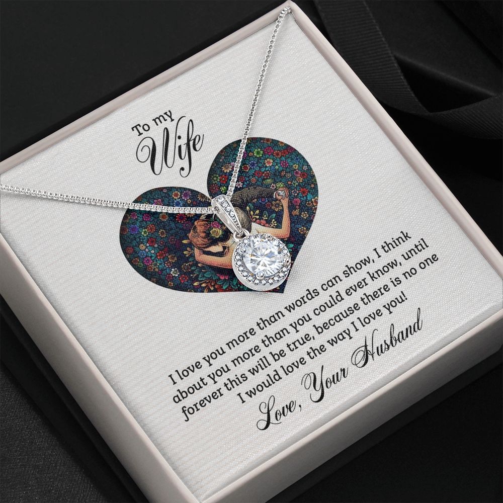 To My Wife I Love You More Eternal Hope Necklace Message Card-Express Your Love Gifts