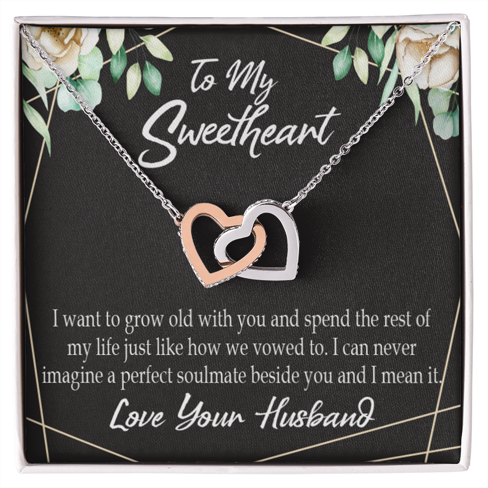 To My Wife I Want to Grow Old With You Inseparable Necklace-Express Your Love Gifts