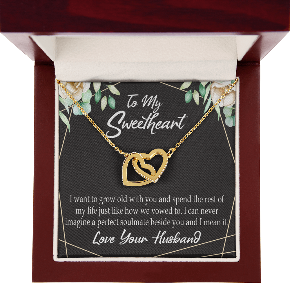 To My Wife I Want to Grow Old With You Inseparable Necklace-Express Your Love Gifts