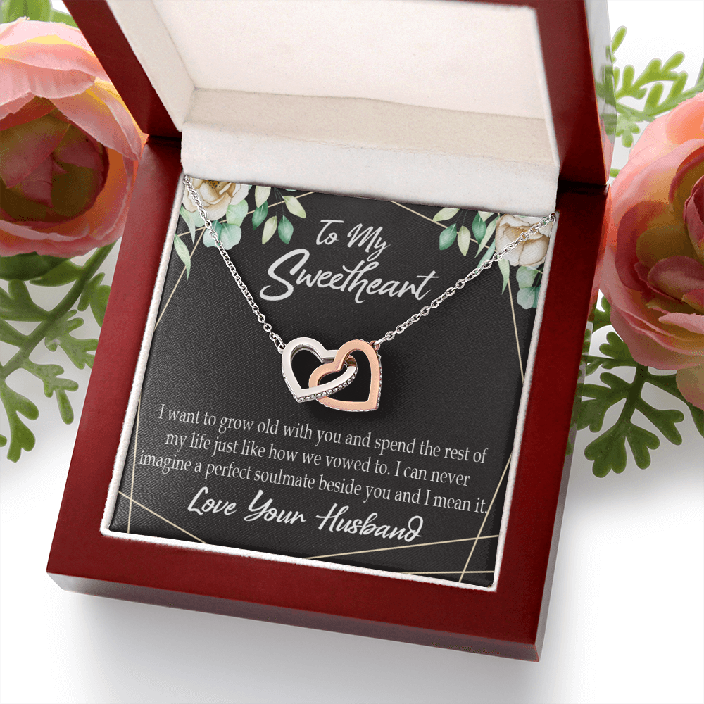 To My Wife I Want to Grow Old With You Inseparable Necklace-Express Your Love Gifts