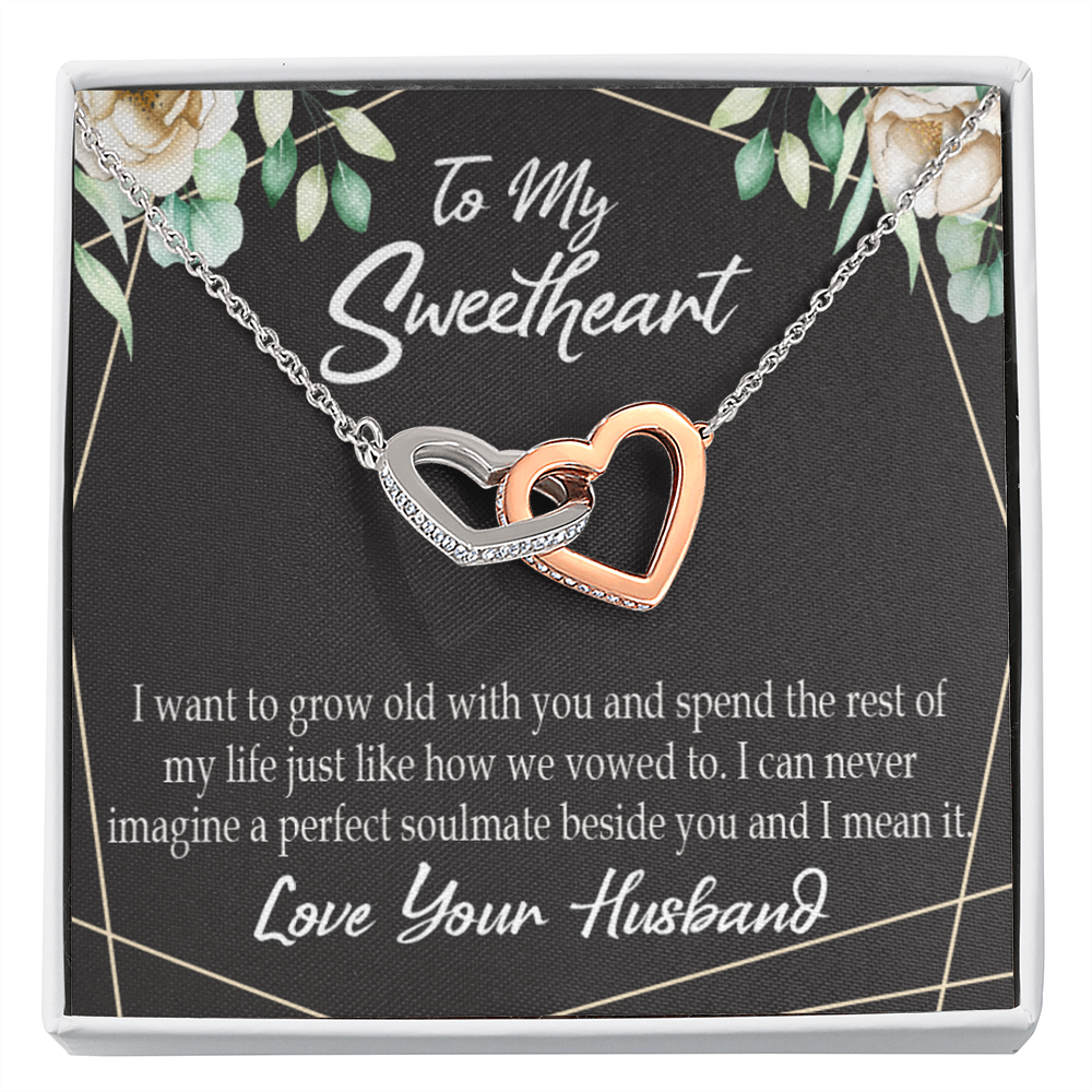 To My Wife I Want to Grow Old With You Inseparable Necklace-Express Your Love Gifts