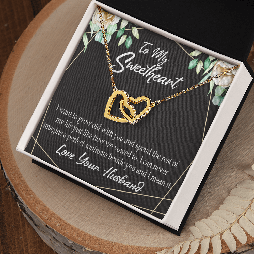 To My Wife I Want to Grow Old With You Inseparable Necklace-Express Your Love Gifts