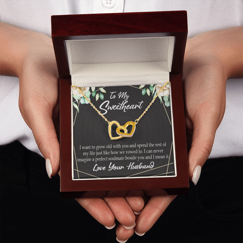 To My Wife I Want to Grow Old With You Inseparable Necklace-Express Your Love Gifts