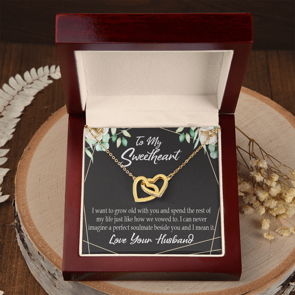 To My Wife I Want to Grow Old With You Inseparable Necklace-Express Your Love Gifts