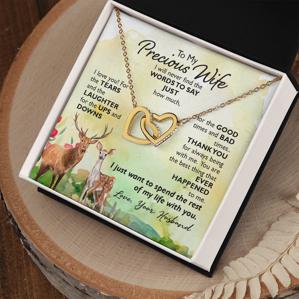 To My Wife I Will Never Find the Words Inseparable Necklace-Express Your Love Gifts