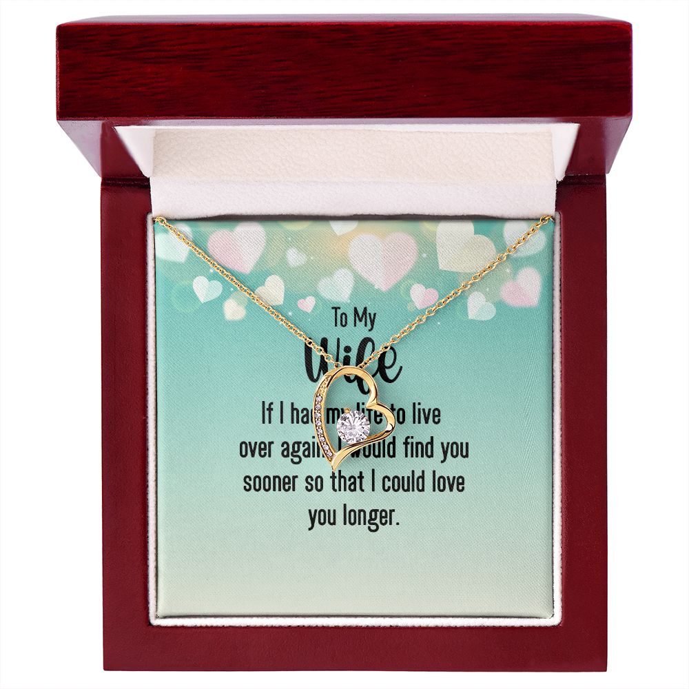 To My Wife If I Had My Life Forever Necklace w Message Card-Express Your Love Gifts