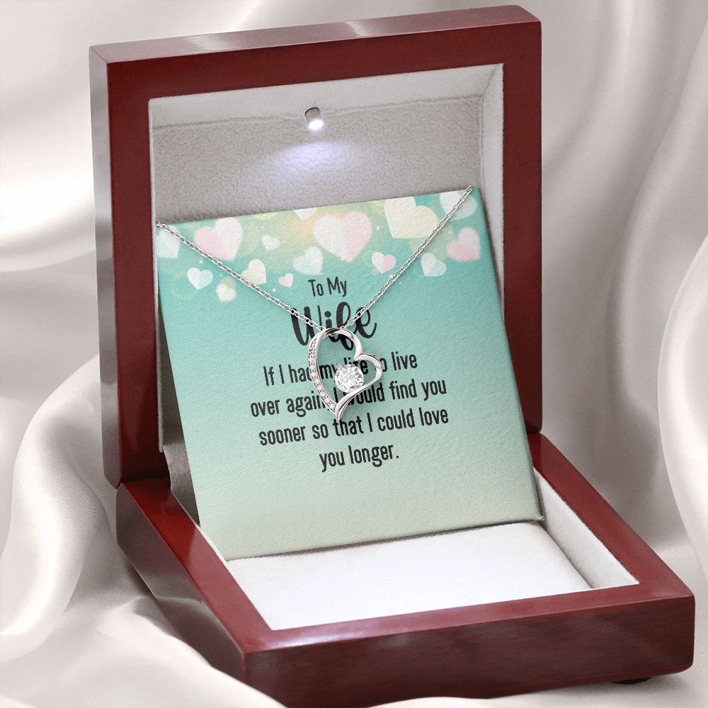 To My Wife If I Had My Life Forever Necklace w Message Card-Express Your Love Gifts