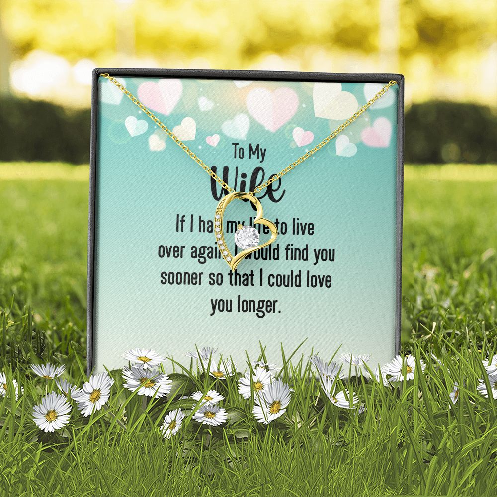 To My Wife If I Had My Life Forever Necklace w Message Card-Express Your Love Gifts