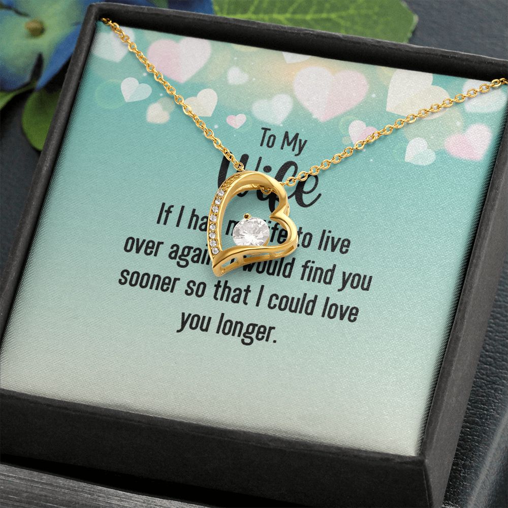 To My Wife If I Had My Life Forever Necklace w Message Card-Express Your Love Gifts