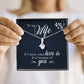 To My Wife If I Know What Love Is Alluring Ribbon Necklace Message Card-Express Your Love Gifts