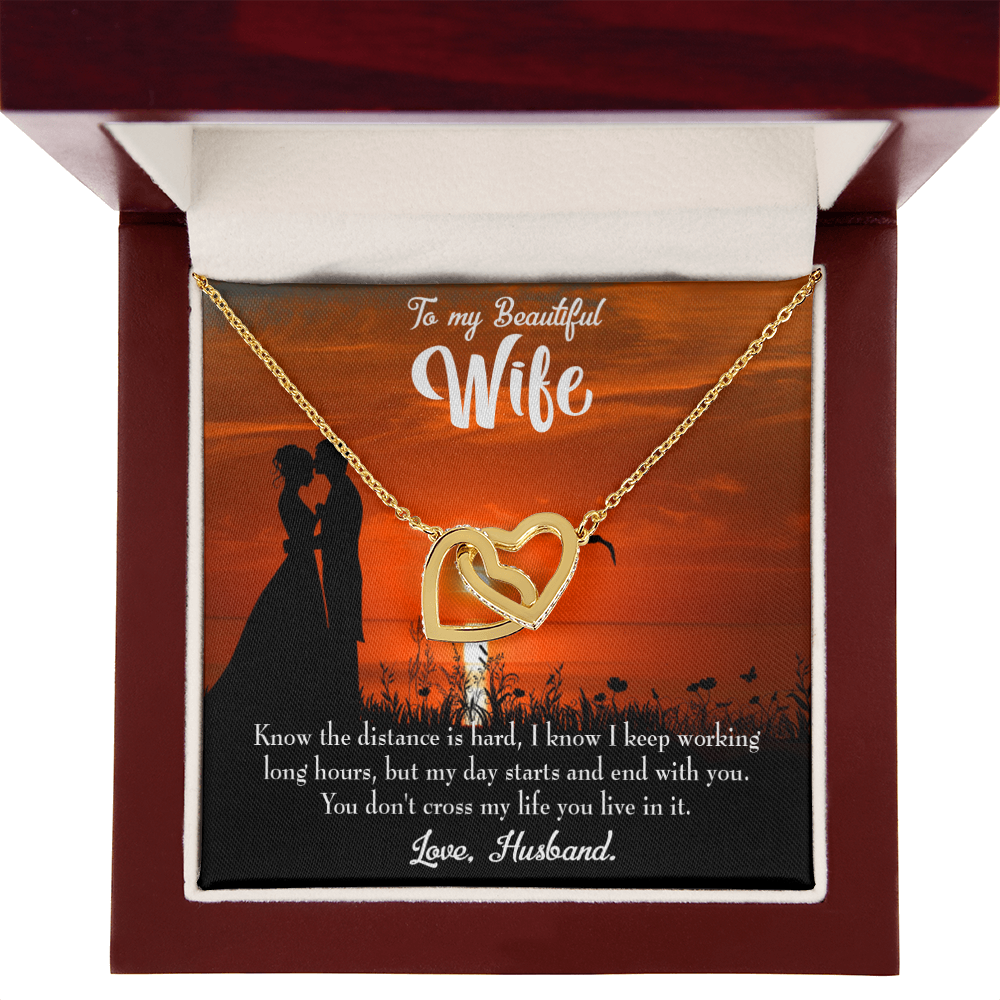 To My Wife Knowing the Distance Inseparable Necklace-Express Your Love Gifts