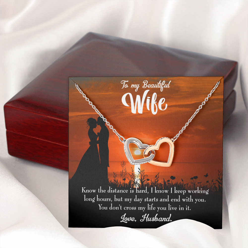 To My Wife Knowing the Distance Inseparable Necklace-Express Your Love Gifts