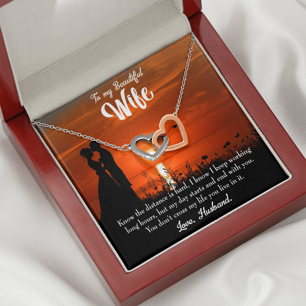 To My Wife Knowing the Distance Inseparable Necklace-Express Your Love Gifts