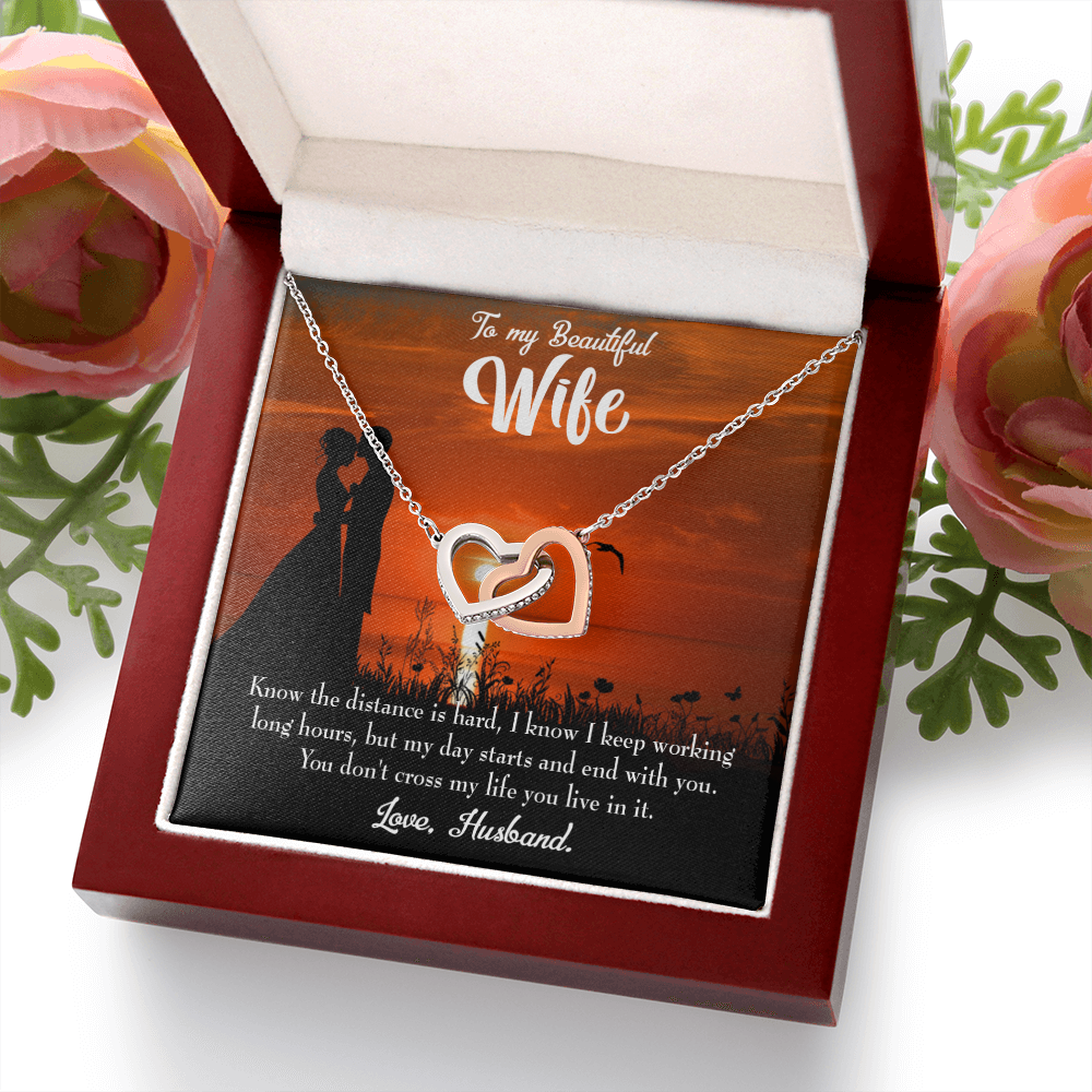 To My Wife Knowing the Distance Inseparable Necklace-Express Your Love Gifts