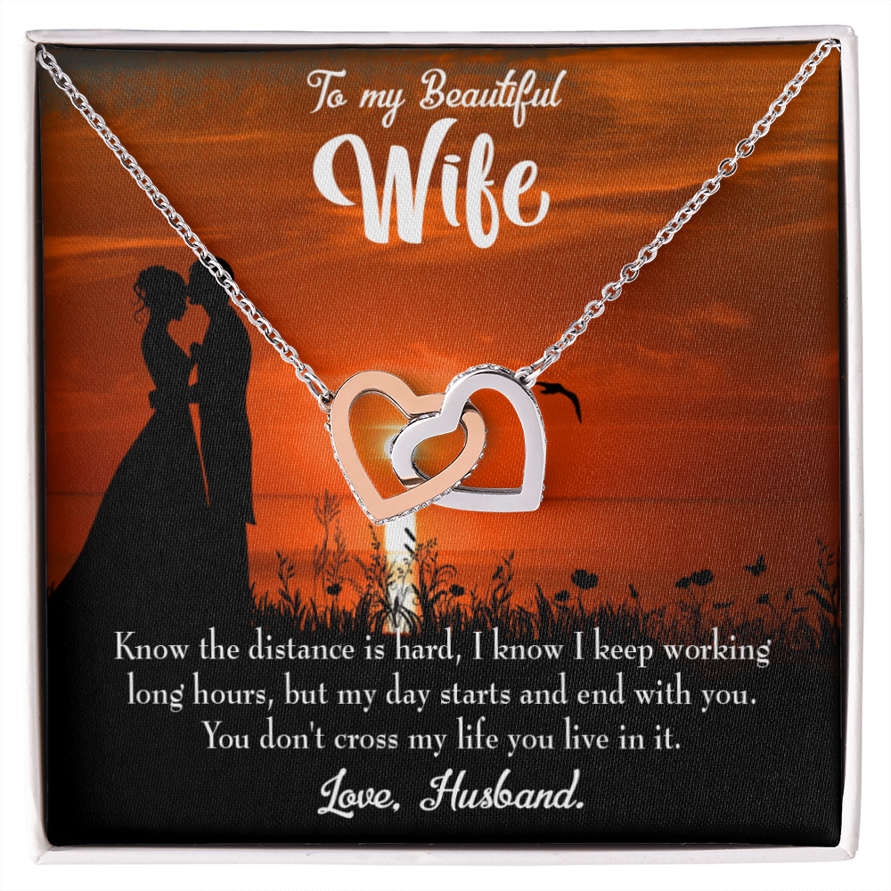 To My Wife Knowing the Distance Inseparable Necklace-Express Your Love Gifts