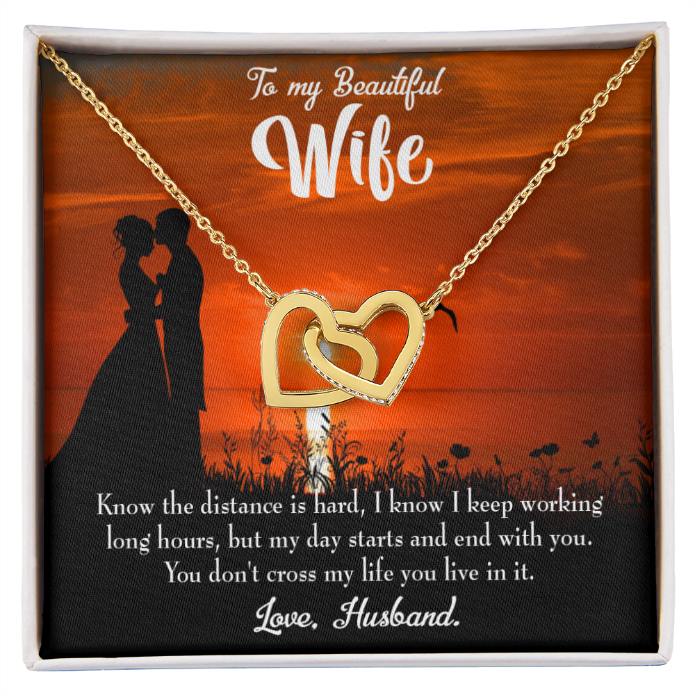 To My Wife Knowing the Distance Inseparable Necklace-Express Your Love Gifts