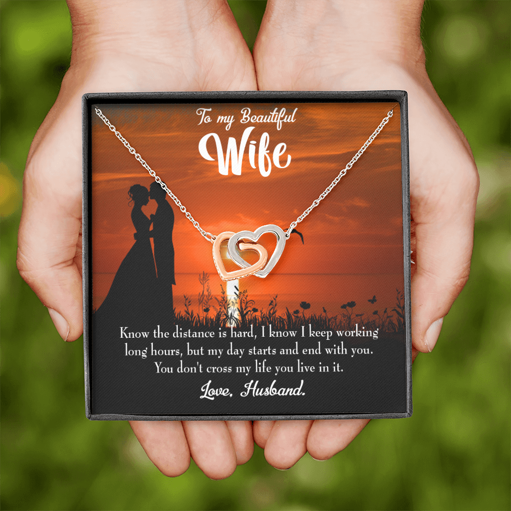 To My Wife Knowing the Distance Inseparable Necklace-Express Your Love Gifts