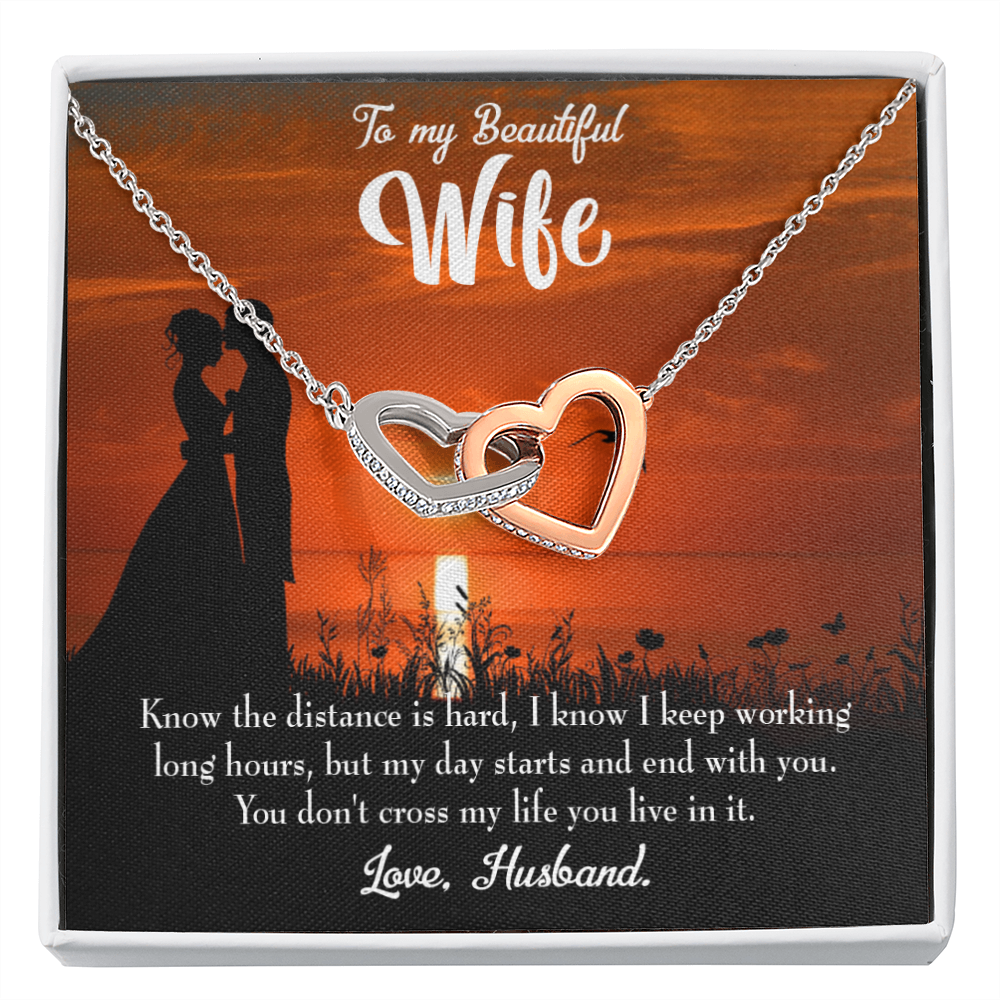 To My Wife Knowing the Distance Inseparable Necklace-Express Your Love Gifts