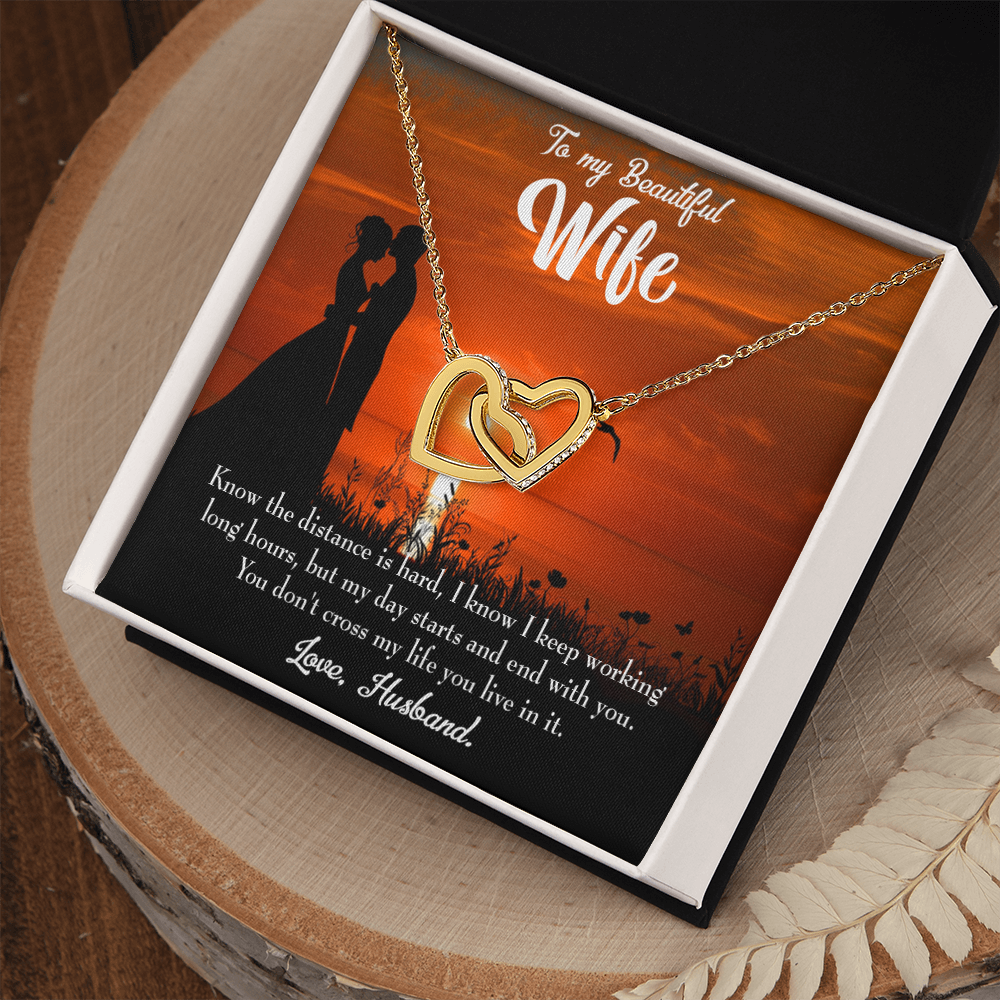 To My Wife Knowing the Distance Inseparable Necklace-Express Your Love Gifts