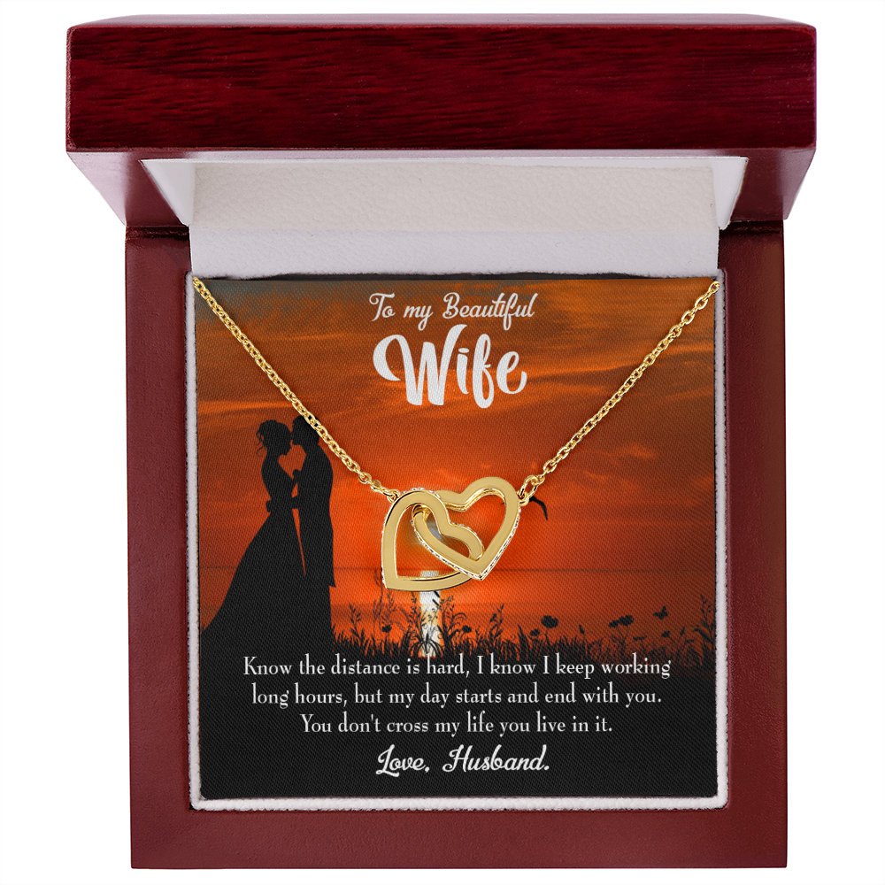 To My Wife Knowing the Distance Inseparable Necklace-Express Your Love Gifts