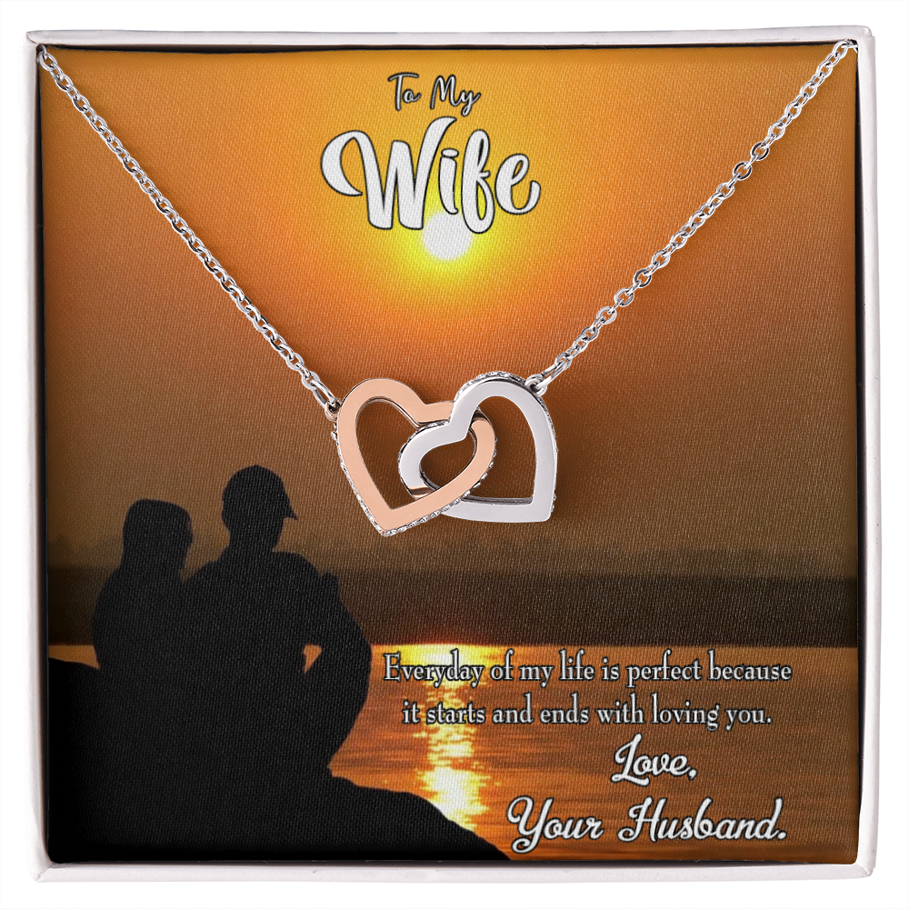 To My Wife Life is Perfect Inseparable Necklace-Express Your Love Gifts