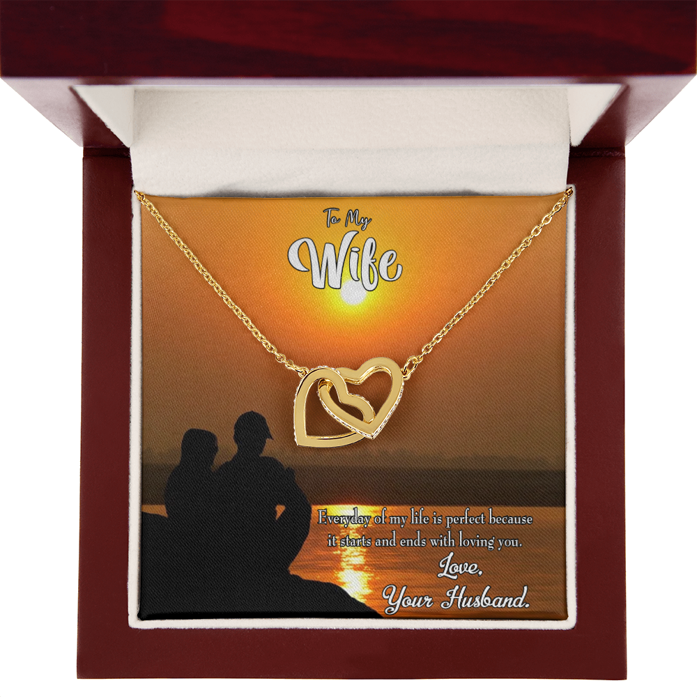 To My Wife Life is Perfect Inseparable Necklace-Express Your Love Gifts