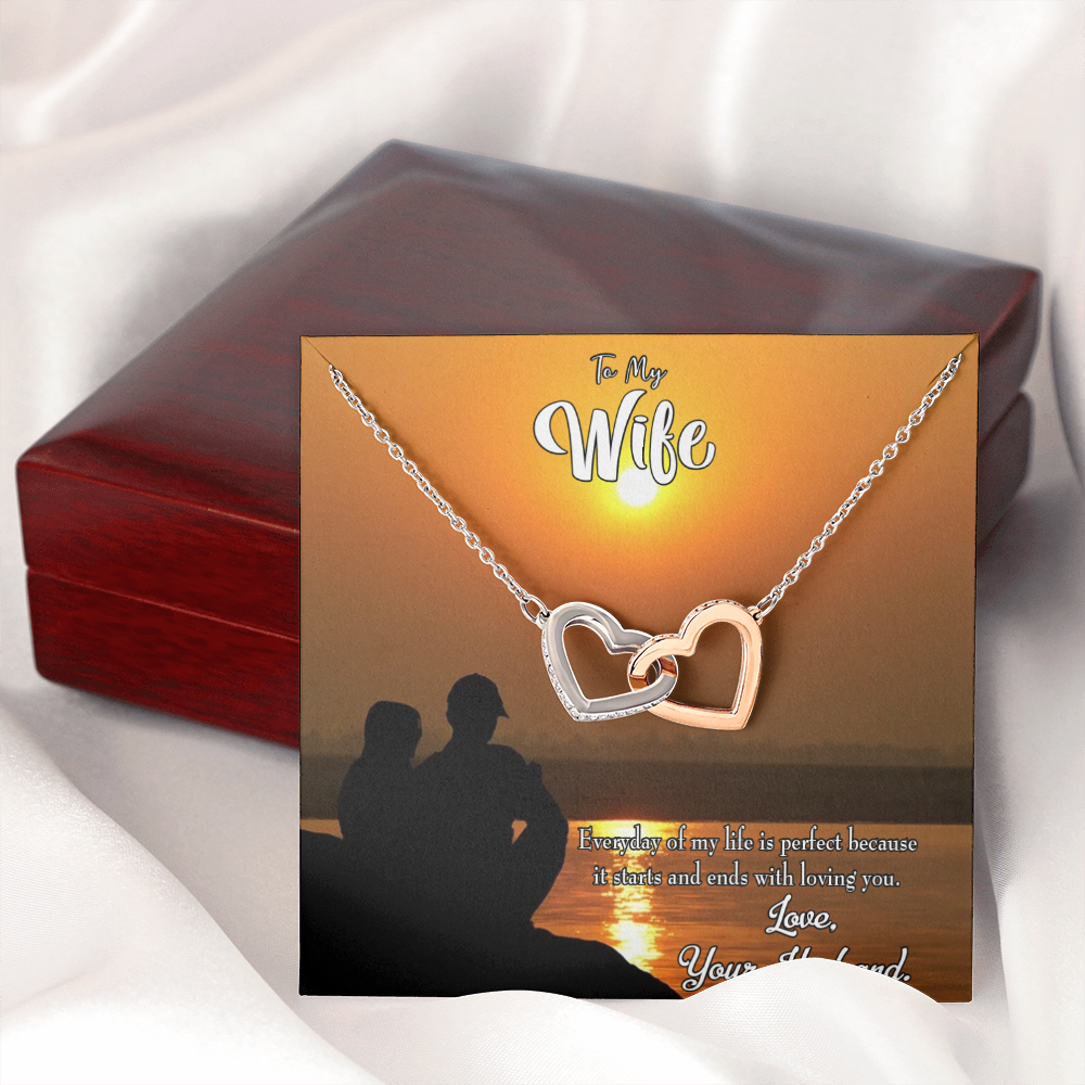 To My Wife Life is Perfect Inseparable Necklace-Express Your Love Gifts