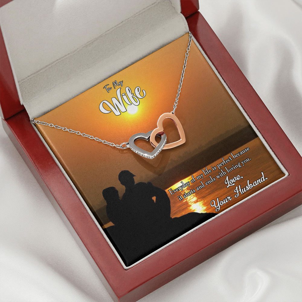 To My Wife Life is Perfect Inseparable Necklace-Express Your Love Gifts