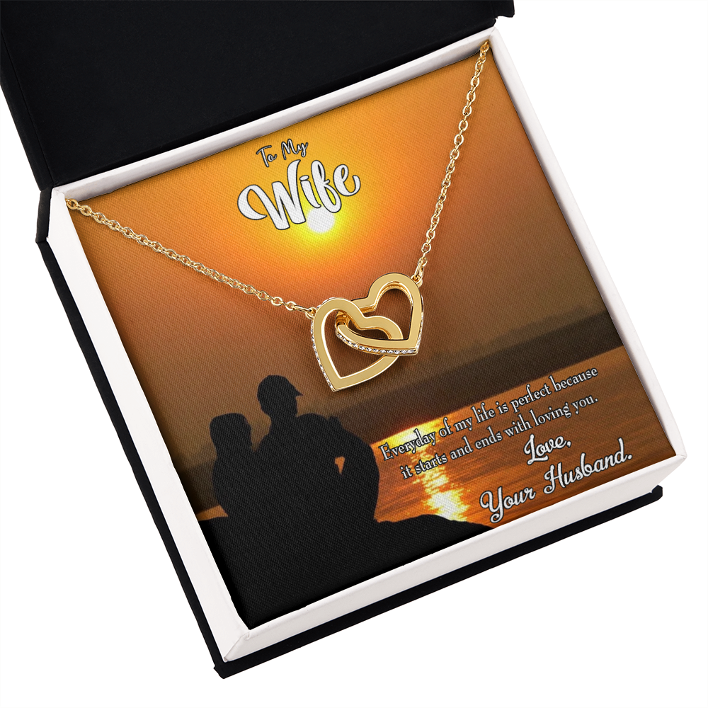 To My Wife Life is Perfect Inseparable Necklace-Express Your Love Gifts