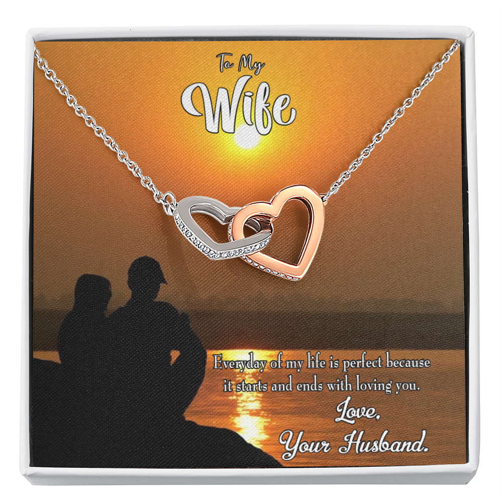 To My Wife Life is Perfect Inseparable Necklace-Express Your Love Gifts