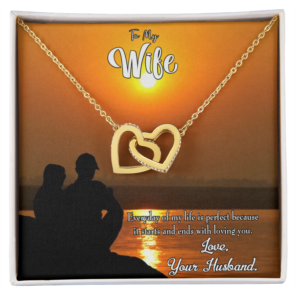 To My Wife Life is Perfect Inseparable Necklace-Express Your Love Gifts